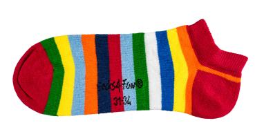 6 Paar TippTexx 24 Kinder Sneakersocken Gute Laune Ringel
